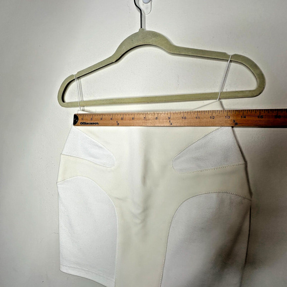 UNIQUE Dion Lee Off-White Contour Stitch Bandage Style Mini Skirt High Waist S - Picture 12 of 12